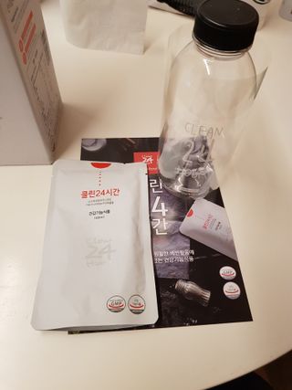 클린24시간 1BOX(5포) + 전용보틀(500ml) — 5점을 준 리뷰어가 2022년 9월 올린 사용 사진