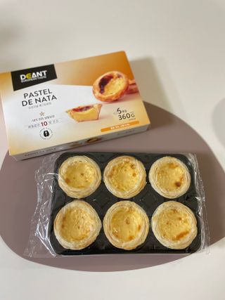 디앙뜨 포르투갈 에그타르트 오리지널 맛+패션후르츠+초콜릿타르트 맛 중 택1 — 5점을 준 리뷰어가 2021년 7월 올린 사용 사진