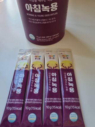 [몸엔용] 전국 이마트 런칭 신상, 아침을 깨우는 녹용 아침녹용 10g x 28포 — 5점을 준 리뷰어가 2021년 7월 올린 사용 사진