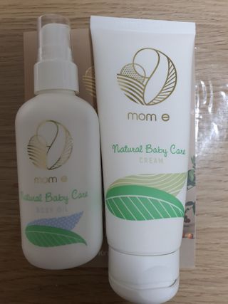 mom e 맘이 내추럴 베이비 케어 크림+바디오일 — 5점을 준 리뷰어가 2021년 1월 올린 사용 사진