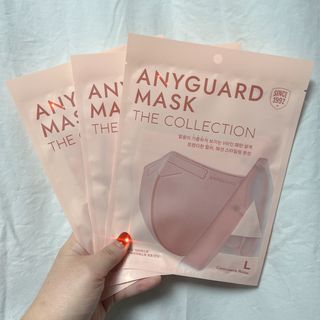 애니가드 셋업마스크 4컬러 각 10매입 [크리미베이지, 캐시미어로즈, 초콜렛브라운, 미드나잇네이비] — 5점을 준 리뷰어가 2022년 2월 올린 사용 사진