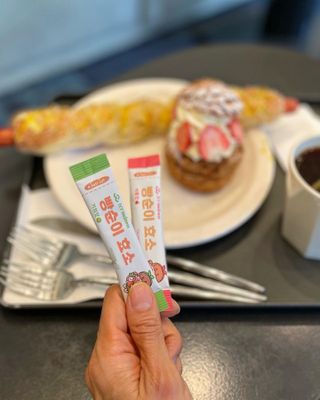 아이비웰니스 빵순이 식탁 위의 필수템! 빵순이 효소 키위맛 100포 + 석류맛 14포 (총 114포) — 4.5점을 준 리뷰어가 2023년 1월 올린 사용 사진