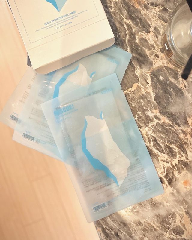 레스큐 부스트 하이드레이션 시트마스크 리뷰 사진