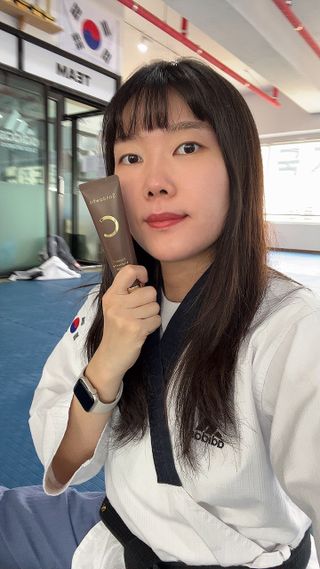 산다화 비타민C 화이트닝 크림 — 5점을 준 리뷰어가 2023년 4월 올린 사용 사진