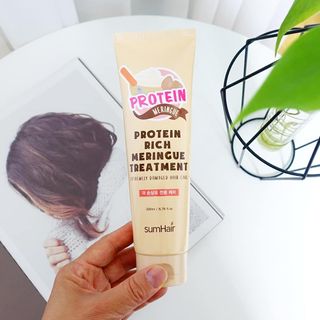 썸헤어 / SUMHAIR 썸헤어 프로틴 리치 머랭 트리트먼트 극손상모 전용 케어 — 5점을 준 리뷰어가 2021년 6월 올린 사용 사진