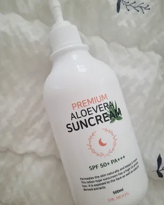 [닥터문] 프리미엄 알로에베라 선크림 500ml — 5점을 준 리뷰어가 2022년 6월 올린 사용 사진