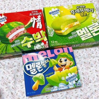 2024 오리온 여름한정판 초코파이 수박 / 후레쉬베리 멜론 / 멜론송이 — 5점을 준 리뷰어가 2024년 8월 올린 사용 사진