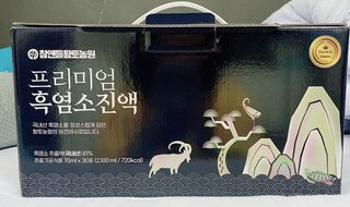 참앤들황토농원 국내산 흑염소를 정성스럽게 담은, 프리미엄 흑염소 진액 70ml x 30포 1박스 — 4.5점을 준 리뷰어가 2023년 1월 올린 사용 사진