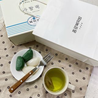 종로복떡방 레트로 3총사 바람떡 세트 — 5점을 준 리뷰어가 2021년 5월 올린 사용 사진