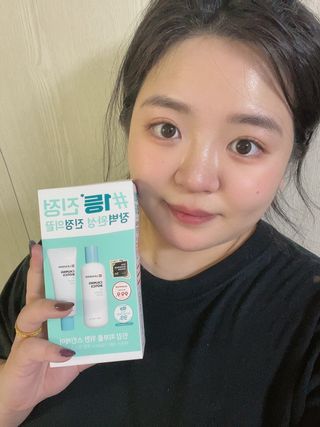 리더스코스메틱 리더스 카밍 바이오틱스 #1등 진정 기획세트 [에센스 워터150ml + 크림 마스크80ml] — 5점을 준 리뷰어가 2022년 10월 올린 사용 사진