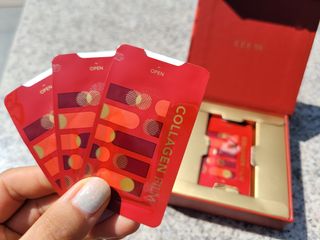 프리마인 귀족의 콜라겐, 92배 흡수율. 럭셔리 프리미엄 셀라브 콜라겐필름 30매 — 5점을 준 리뷰어가 2021년 10월 올린 사용 사진