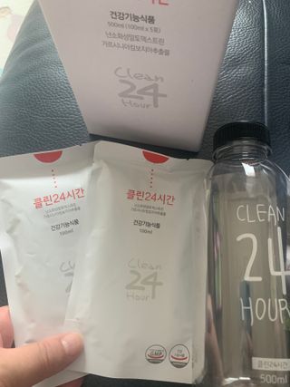 클린24시간 1BOX(5포) + 전용보틀(500ml) — 5점을 준 리뷰어가 2023년 8월 올린 사용 사진