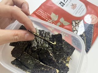 더빈트 와삭바삭 김스낵 — 5점을 준 리뷰어가 2023년 1월 올린 사용 사진