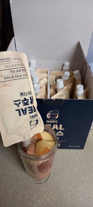 서비푸드 리얼 닭주스 오리지널 200g 1세트 10개입 — 3점을 준 리뷰어가 2022년 3월 올린 사용 사진