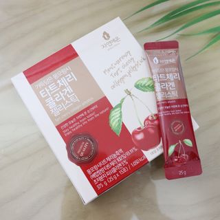 자연에온 가득담은 몽모랑시 타트체리 콜라겐 젤리스틱 — 5점을 준 리뷰어가 2021년 1월 올린 사용 사진