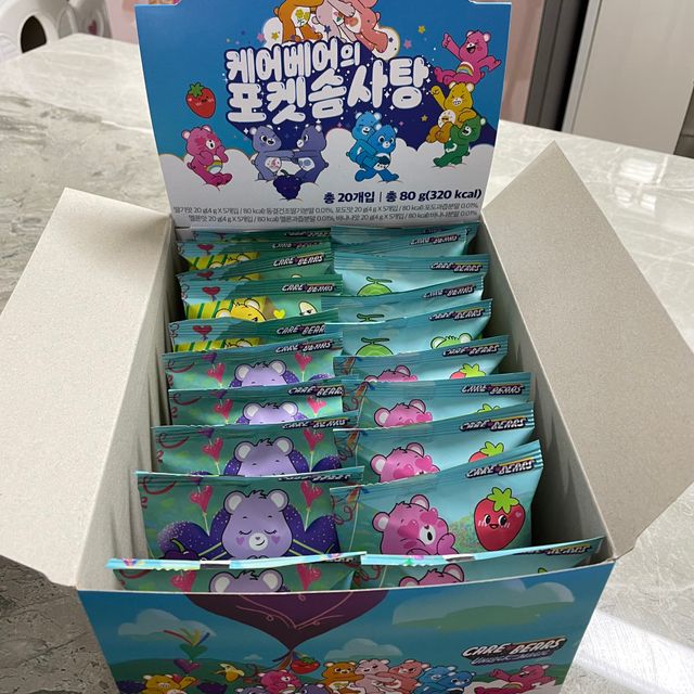 포켓솜사탕 4가지맛 🍓딸기🍈멜론🍌바나나🍇포도 (총 20봉) 리뷰 사진
