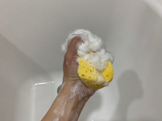 [과일나라] 피부가 마시는 커피우유 바디클렌저&바디로션 — 5점을 준 리뷰어가 2022년 3월 올린 사용 사진
