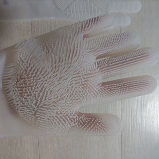 나무드 [매직싹싹] 고급형 친환경 실리콘 수세미 미끄럼방지 고무장갑 투명 1개 + 블랙 1개 캠핑용 야외 설거지 — 5점을 준 리뷰어가 2021년 9월 올린 사용 사진