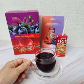 [롯데칠성] 야채듬뿍 더'진한 [롯데칠성] 야채는 이제 COLORFULL! 야채듬뿍  더 진한 레드 4개 +퍼플 4개 (총 8개) — 4점을 준 리뷰어가 2023년 6월 올린 사용 사진