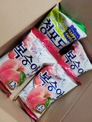 청포도캔디 복숭아캔디 — 5점을 준 리뷰어가 2022년 11월 올린 사용 사진