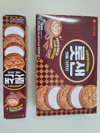 롯데제과 롯샌 카페크런치 — 4.5점을 준 리뷰어가 2021년 10월 올린 사용 사진