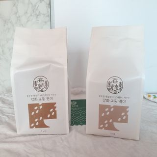 고림상점 풍부한 햇살과 바닷바람이 키우는 강화 교동 쌀 [백미1kg, 현미 1kg] 세트 — 5점을 준 리뷰어가 2021년 12월 올린 사용 사진