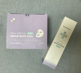 바노바기 코스메틱 바노바기 밀크씨슬 리페어 시카 폼 클렌저 플러스 120ml + 퀵 마스크 플러스 30매 — 3.5점을 준 리뷰어가 2023년 8월 올린 사용 사진