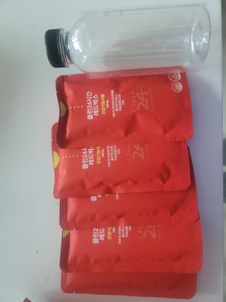 클린24시간 레드박스 1BOX(5포) + 전용보틀(500ml) — 5점을 준 리뷰어가 2024년 1월 올린 사용 사진