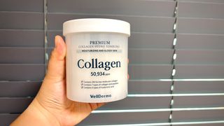웰더마 프리미엄 콜라겐 하이드로 토너 패드 60매/1개 — 5점을 준 리뷰어가 2025년 7월 올린 사용 사진