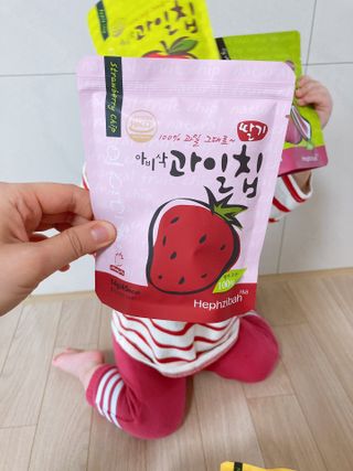 아비삭과일칩 5종 /딸기,사과,배,귤,무화과 5종 — 5점을 준 리뷰어가 2021년 5월 올린 사용 사진