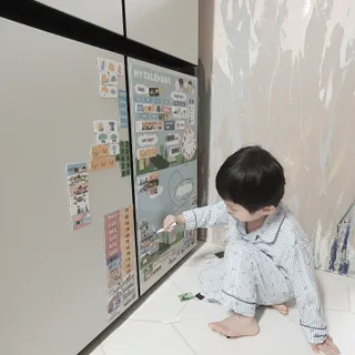 맘트리 133개 자석타일로 만드는 나만의 달력, 마이캘린더[가이드북포함], 어린이달력 — 5점을 준 리뷰어가 2022년 12월 올린 사용 사진
