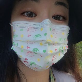 [숨그림] 덴탈마스크 짱구 우리아이 그리고 내가 쓰는 믿을수있는 케릭터 마스크 — 5점을 준 리뷰어가 2021년 10월 올린 사용 사진