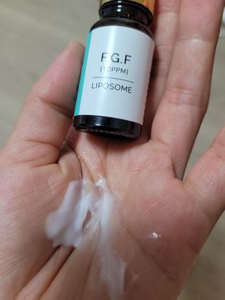 랑팡 EGF+FGF 10ppm 리포좀 앰플 원액 10ml — 5점을 준 리뷰어가 2021년 10월 올린 사용 사진