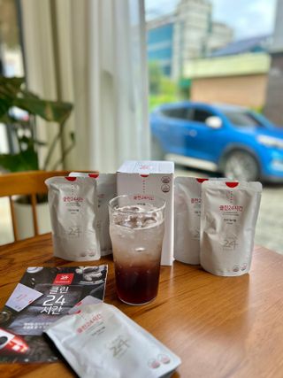 클린24시간 1BOX(5포) + 전용보틀(500ml) — 5점을 준 리뷰어가 2023년 8월 올린 사용 사진