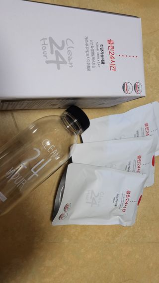 클린24시간 1BOX(5포) + 전용보틀(500ml) — 5점을 준 리뷰어가 2022년 9월 올린 사용 사진