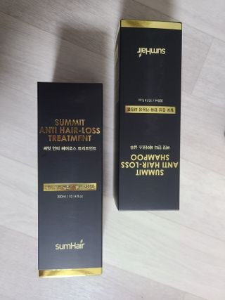 썸헤어 / SUMHAIR 썸헤어  써밋 안티 헤어로스 샴푸+트리트먼트 — 5점을 준 리뷰어가 2021년 5월 올린 사용 사진