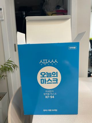 [심폐소생소] KF94 오늘의 마스크 대형 — 5점을 준 리뷰어가 2021년 10월 올린 사용 사진