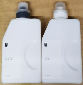 [생활공작소] 섬유유연제 + 세탁세제 1.5L 릴리향 — 5점을 준 리뷰어가 2021년 2월 올린 사용 사진