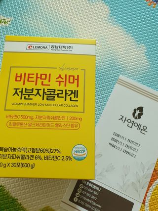 자연에온 경남제약 비타민 쉬머 저분자콜라겐 20g x 30포 — 5점을 준 리뷰어가 2021년 12월 올린 사용 사진