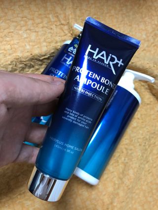 헤어플러스 단백질탈모샴푸 500ml+단백질본드앰플 145ml — 5점을 준 리뷰어가 2021년 3월 올린 사용 사진