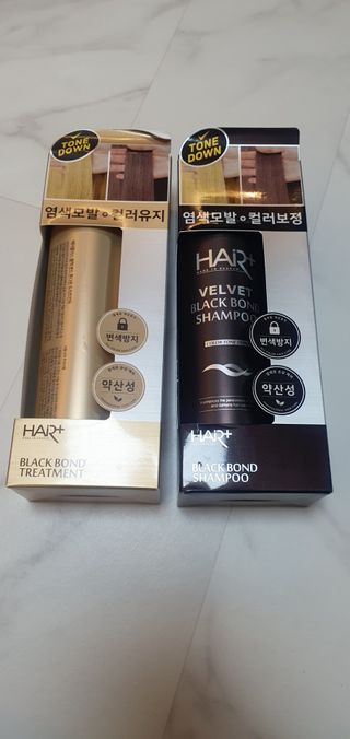 헤어플러스 블랙 컬러본드 샴푸 트리트먼트 300ml — 5점을 준 리뷰어가 2021년 5월 올린 사용 사진