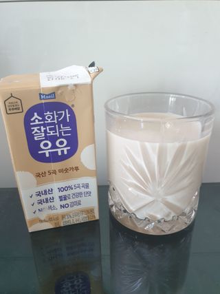 소화가 잘되는 우유 국산 5곡 미숫가루 — 4점을 준 리뷰어가 2021년 9월 올린 사용 사진