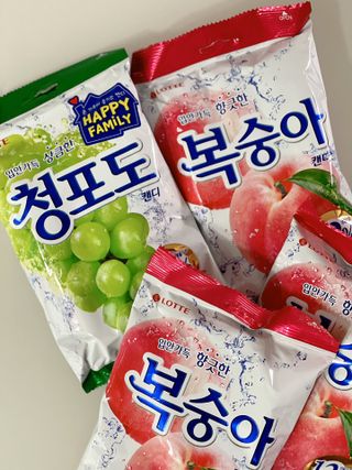 청포도캔디 복숭아캔디 — 5점을 준 리뷰어가 2022년 11월 올린 사용 사진
