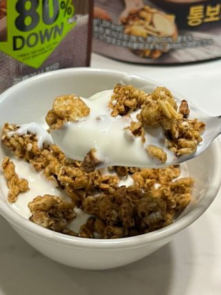 맛있게 먹어도 당 1g 대, 오!그래놀라 저당 통보리 — 5점을 준 리뷰어가 2025년 1월 올린 사용 사진