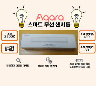 아카라 어두울 때만 켜지는 스마트 무선 센서등 — 5점을 준 리뷰어가 2021년 12월 올린 사용 사진