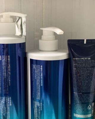 헤어플러스 단백질탈모샴푸 500ml+단백질본드앰플 145ml — 5점을 준 리뷰어가 2021년 3월 올린 사용 사진