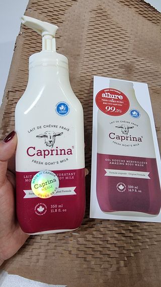 카프리나 프레쉬 산양밀크 모이스춰라이징 바디로션 350ml(오리지널향) — 5점을 준 리뷰어가 2022년 12월 올린 사용 사진