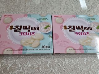 롯데제과 찰떡파이 크림치즈 — 5점을 준 리뷰어가 2021년 5월 올린 사용 사진