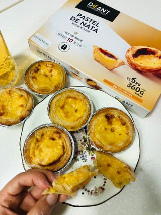 디앙뜨 포르투갈 에그타르트 오리지널 맛+패션후르츠 맛 중 택1 — 5점을 준 리뷰어가 2021년 7월 올린 사용 사진