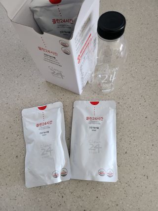 클린24시간 1BOX(5포) + 전용보틀(500ml) — 5점을 준 리뷰어가 2023년 2월 올린 사용 사진